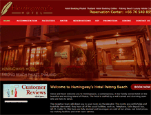 Tablet Screenshot of hemingwayshotel.com